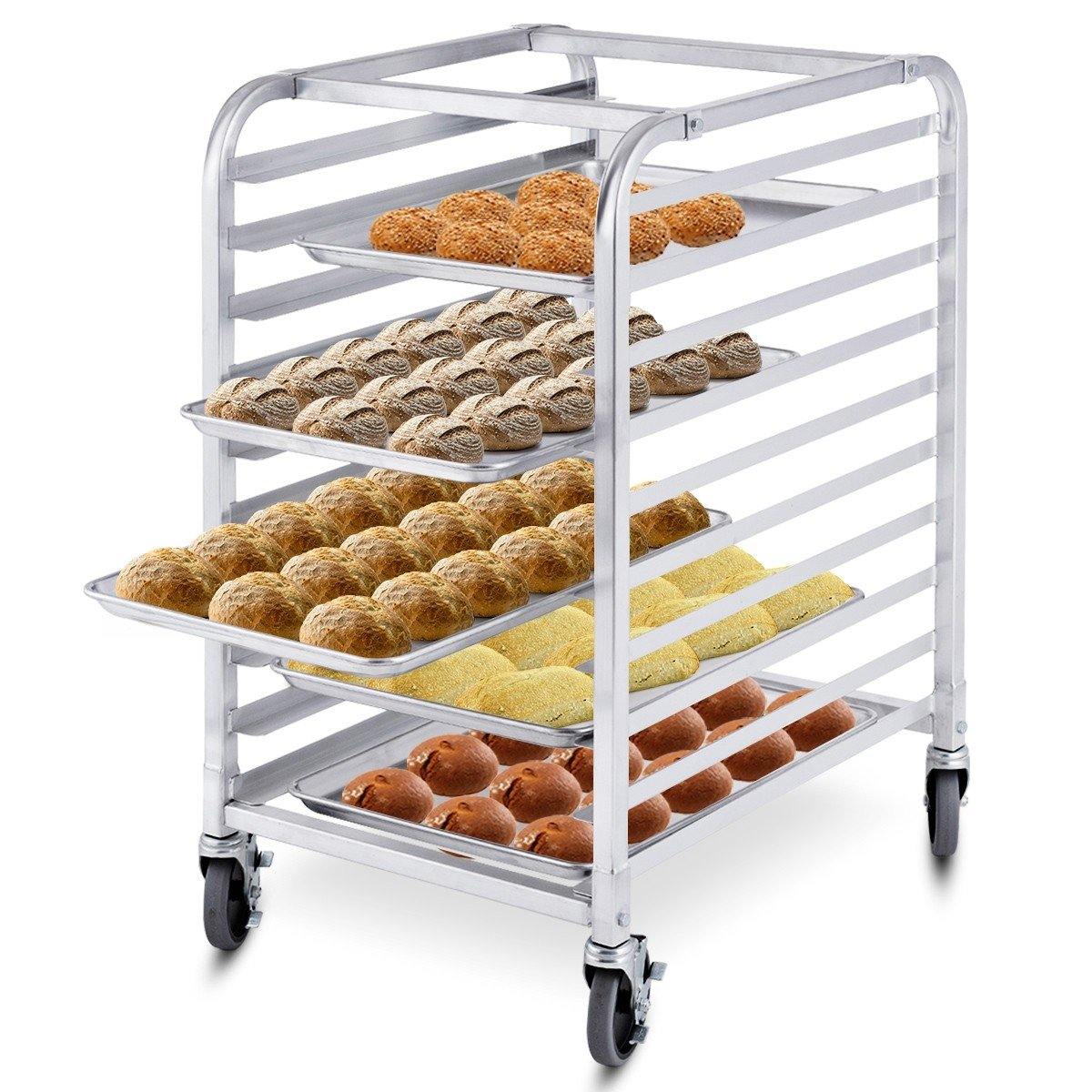 10 Tier Aluminum Bakery Rack Home Commercial Kitchen Bun Pan - Goflameus