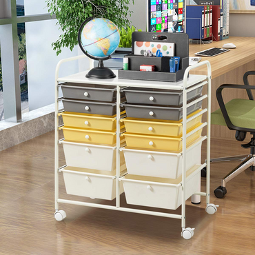 Goflame 12 Drawer Rolling Storage Cart