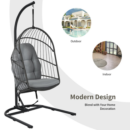 Goflame Hanging Egg Chair with Stand