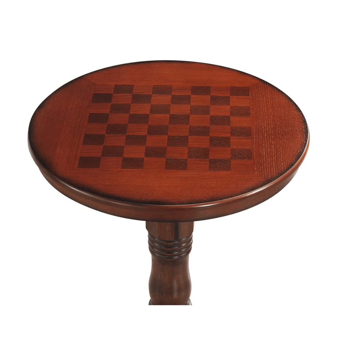 Table 42" Wooden Round Pub Pedestal Side Table - Goflameus