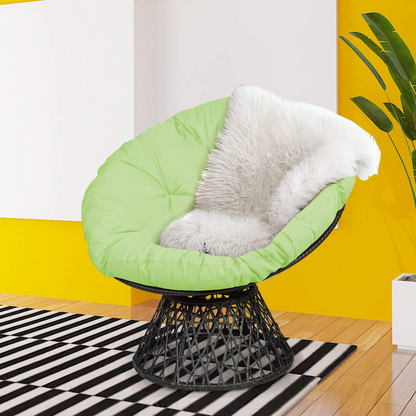 Goflame Rattan Round Papasan Chair