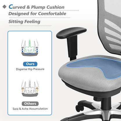Goflame Seat Tilt Adjustment Office Chair for Working Studying Gaming