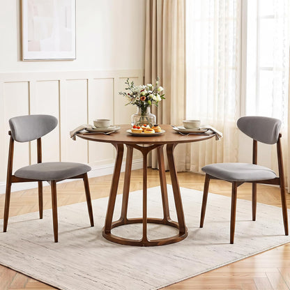 Goflame Modern Upholstered Wooden Dining Chairs with Fabric Padded Seat (2/4)