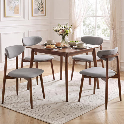 Goflame Modern Upholstered Wooden Dining Chairs with Fabric Padded Seat (2/4)