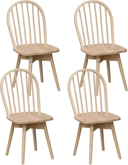 Goflame Windsor Dining Chairs Set of 2/4 Farmhouse Swivel Kitchen Chairs with Spindle Back