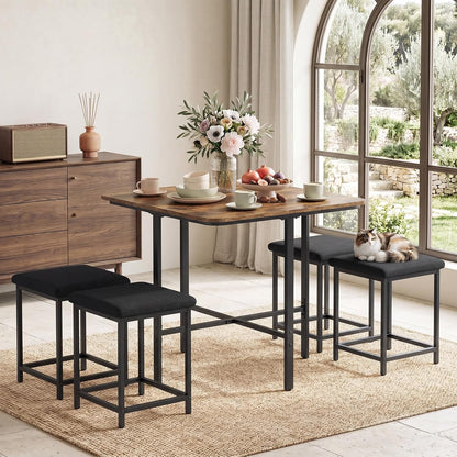 Goflame Space-Saving Kitchen Table and Chairs Set for 4
