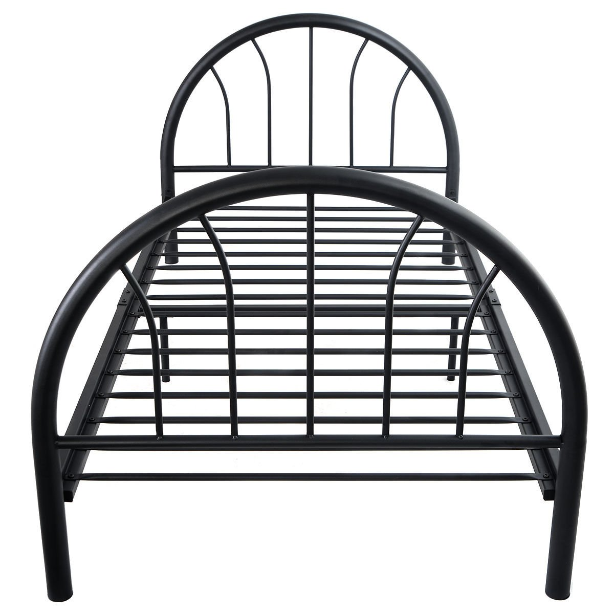 Goflame 83" x 42" x 35" Metal Bed Platform Frame Twin Size Bedroom Home Furniture