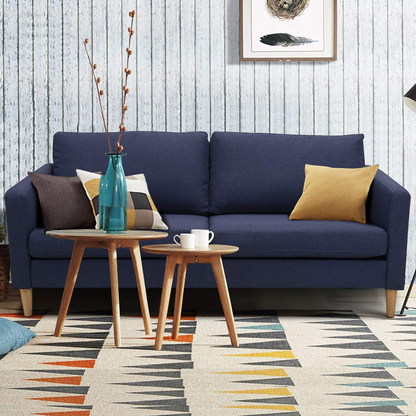 Goflame Modern Upholstered Accent Sofa, Fabric Futon Sofa Bed