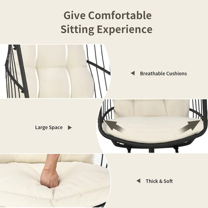 Goflame Hanging Egg Chair with Stand