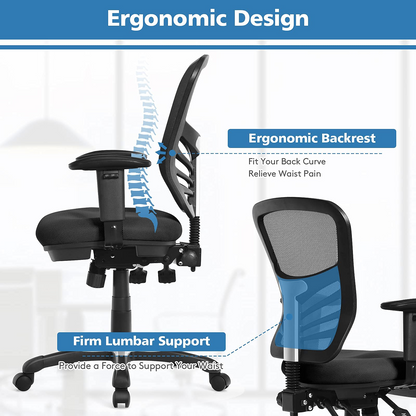 Goflame Seat Tilt Adjustment Office Chair for Working Studying Gaming