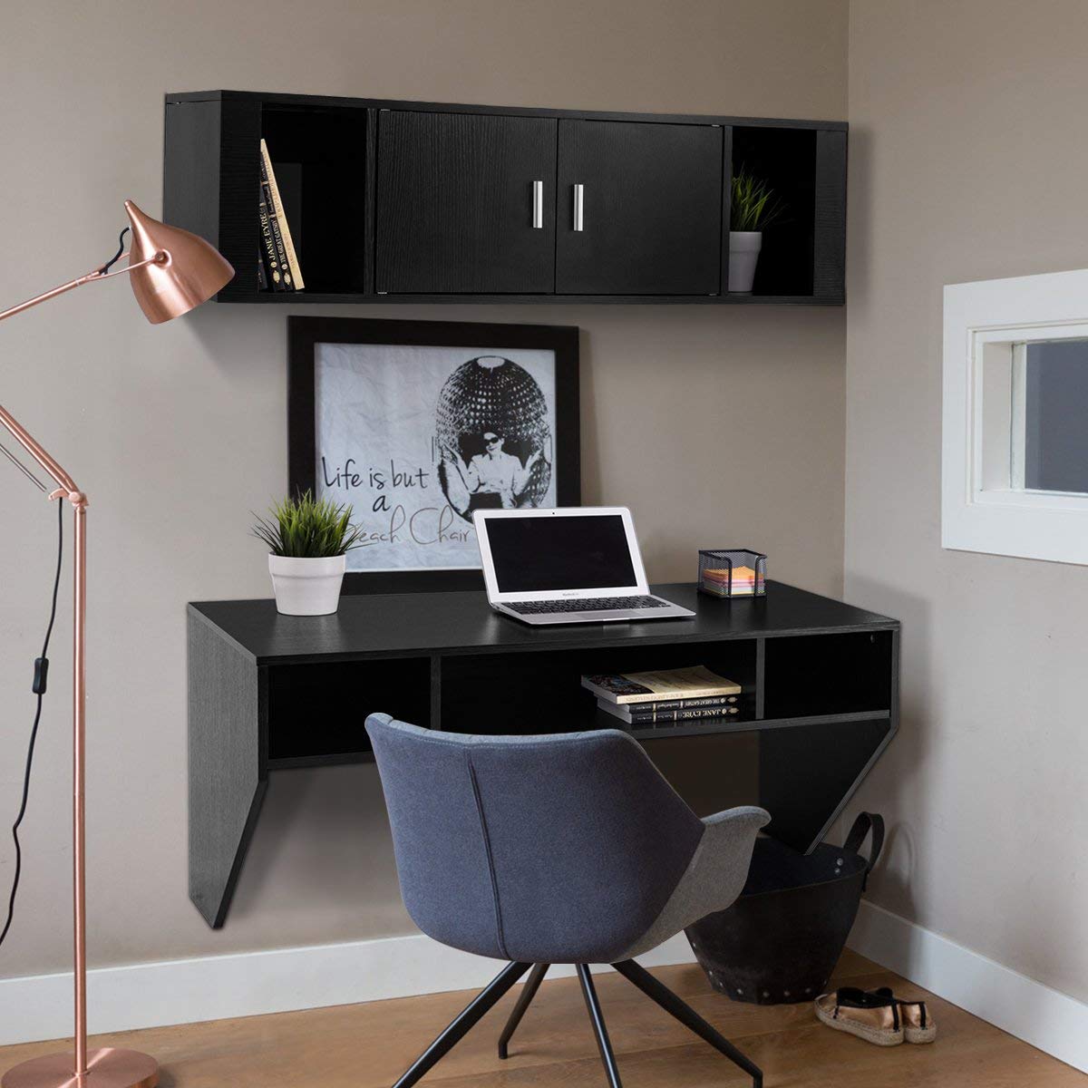 Goflame Wall Mounted Desk Floating Computer Desk