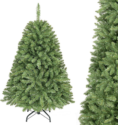 GOFLAME Artificial Christmas Tree with Folding Metal Stand Green