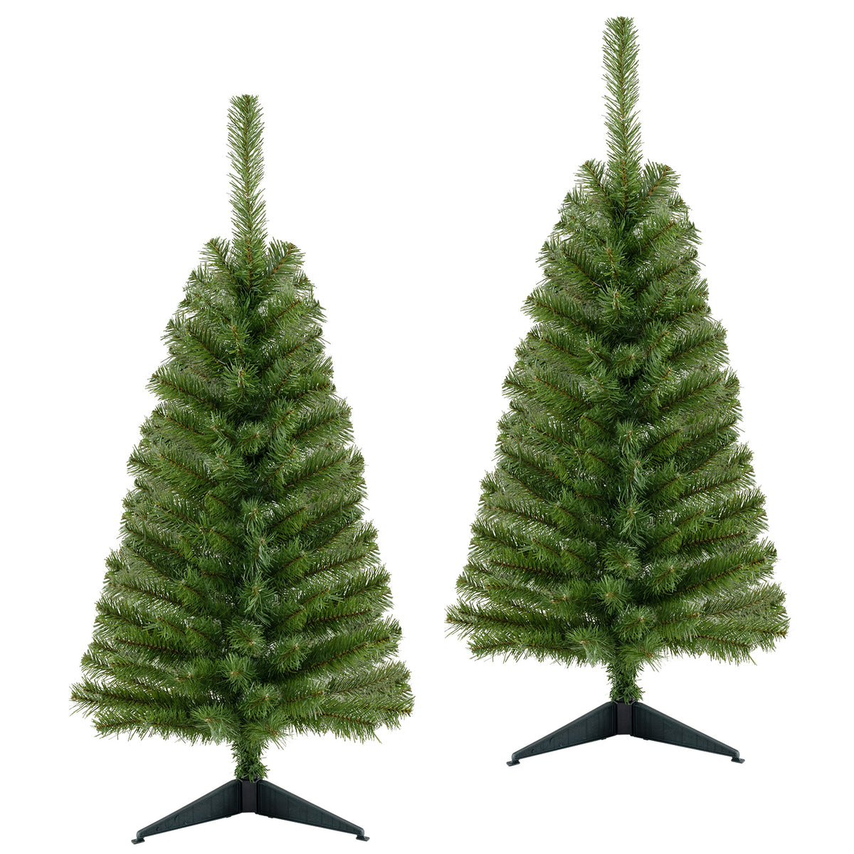 GOLFLAME 3FT Artificial Christmas Tree, Premium Mini Xmas Pine Tree with Stand Base Thicken Tips