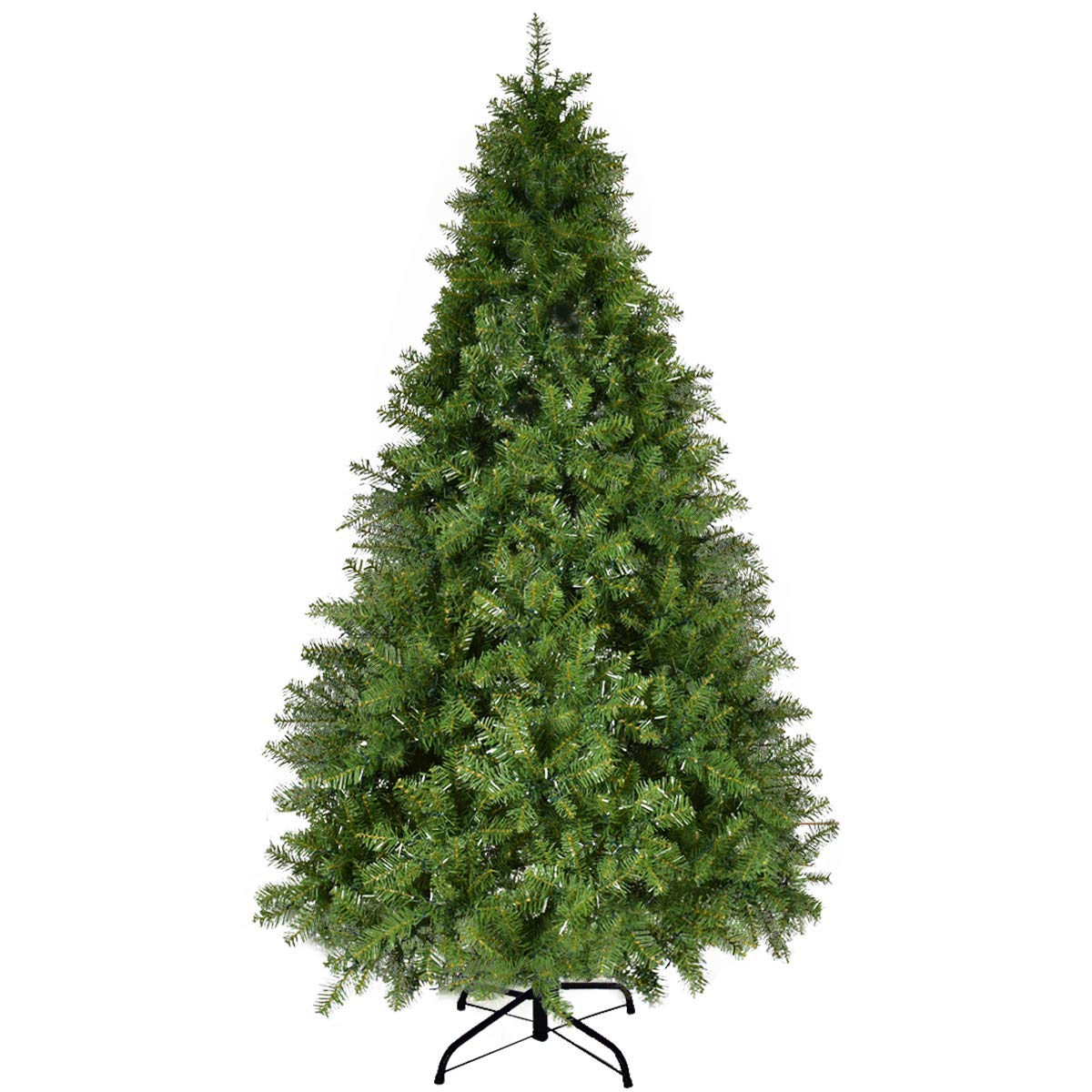 Goflame Pre-Lit Christmas Tree Artificial PVC with 700 LED Lights and Solid Metal Legs (7ft) - GoflameUS