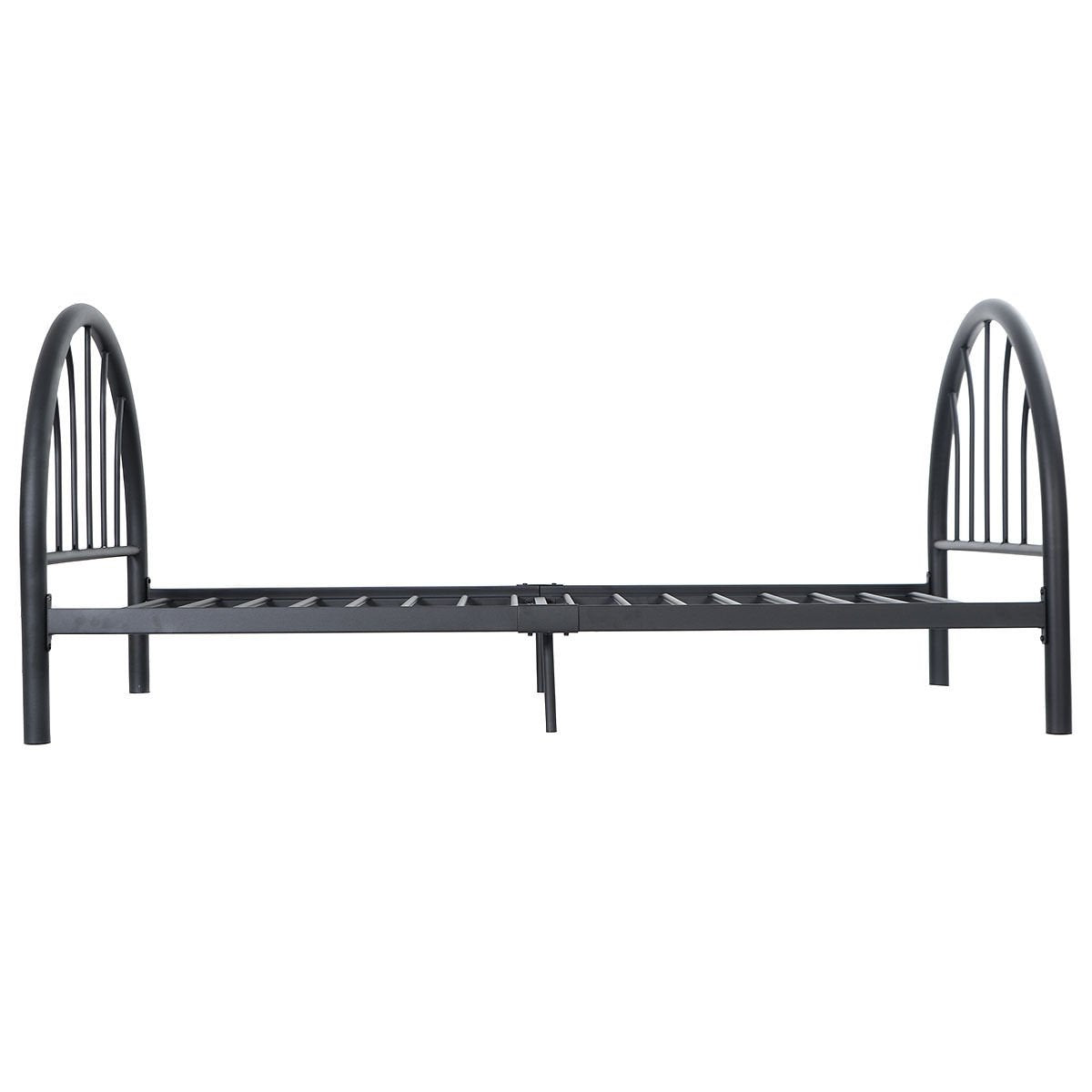 Goflame 83" x 42" x 35" Metal Bed Platform Frame Twin Size Bedroom Home Furniture