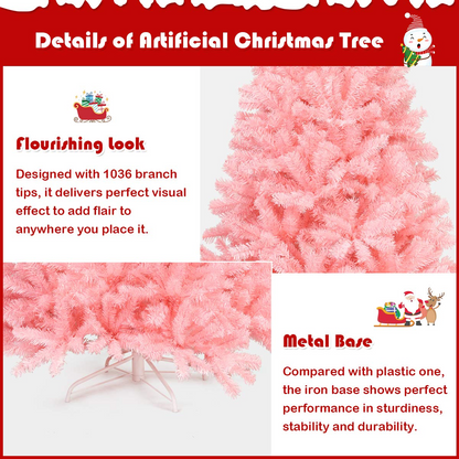 Goflame Unlit Artificial Christmas Tree, 100% New PVC Material, Xmas Tree for Indoor and Outdoor Decoration - GoflameUS