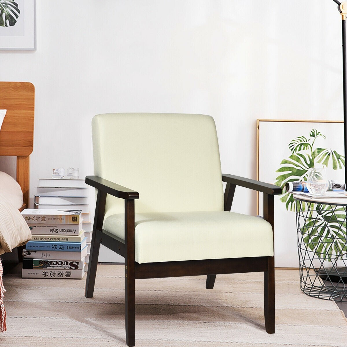 Mid-Century Modern Accent Chair for Living Room - Goflameus