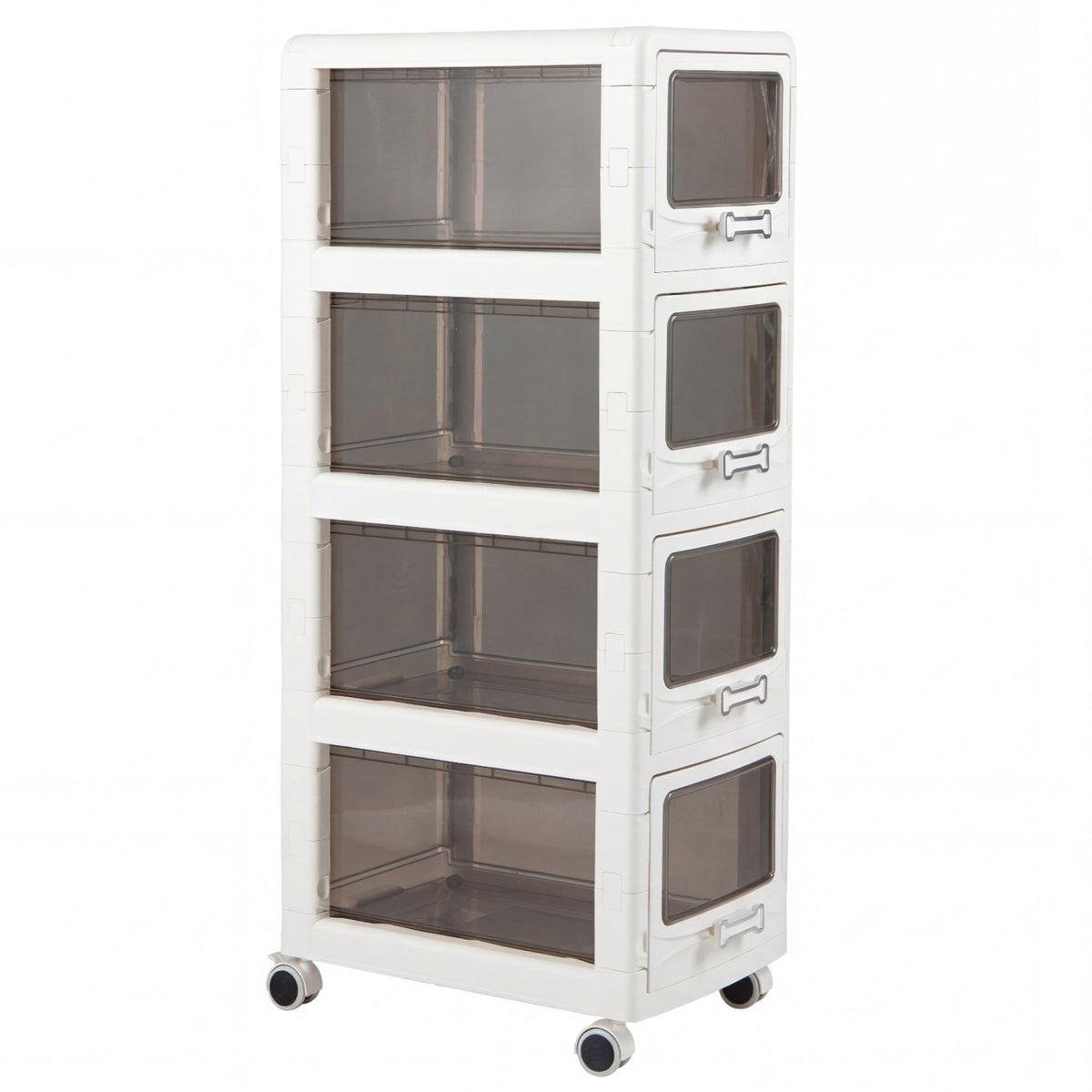 Goflame 3/4/5-Tier Plastic Drawer Storage Organizer Rolling Cart with Drawers & Lockable Wheels