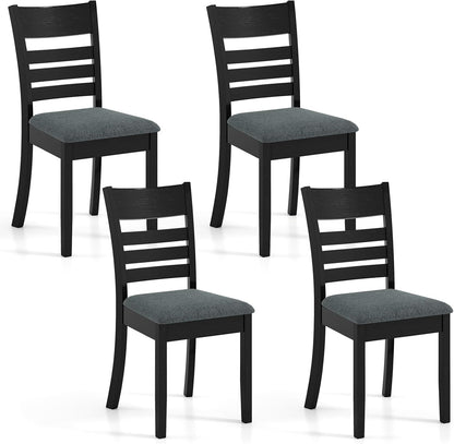 Goflame Wooden Upholstered Kitchen Chair w/Rubber Wood Frame (2/4)
