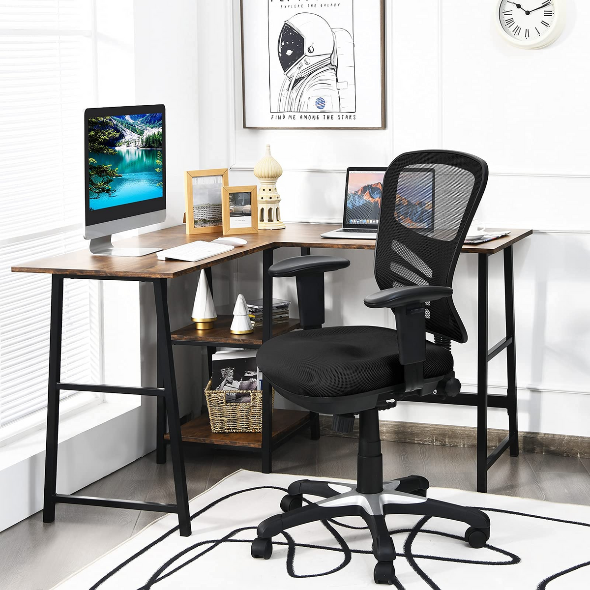 Goflame Seat Tilt Adjustment Office Chair for Working Studying Gaming