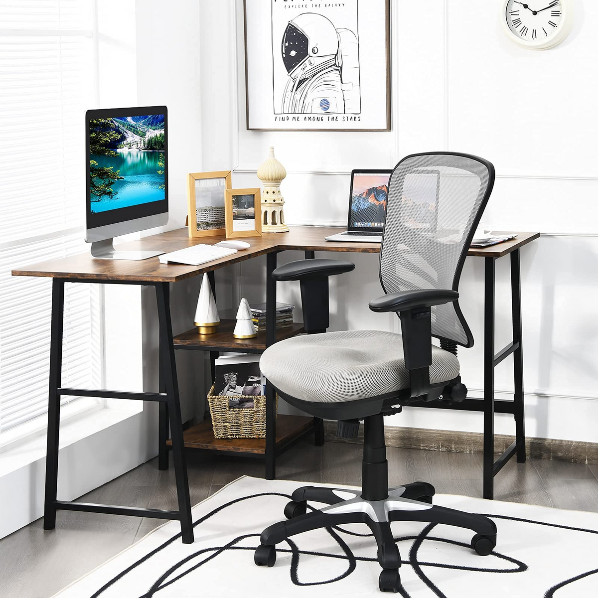 Goflame Seat Tilt Adjustment Office Chair for Working Studying Gaming