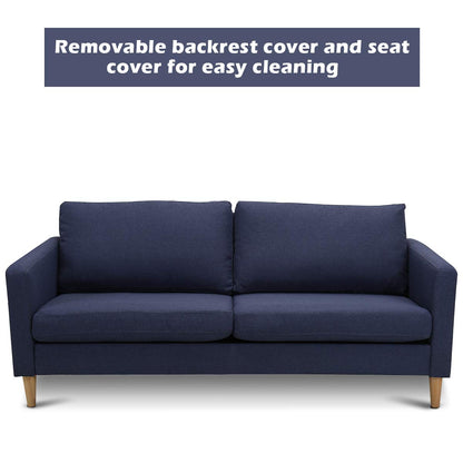 Goflame Modern Upholstered Accent Sofa, Fabric Futon Sofa Bed
