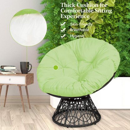Goflame Rattan Round Papasan Chair