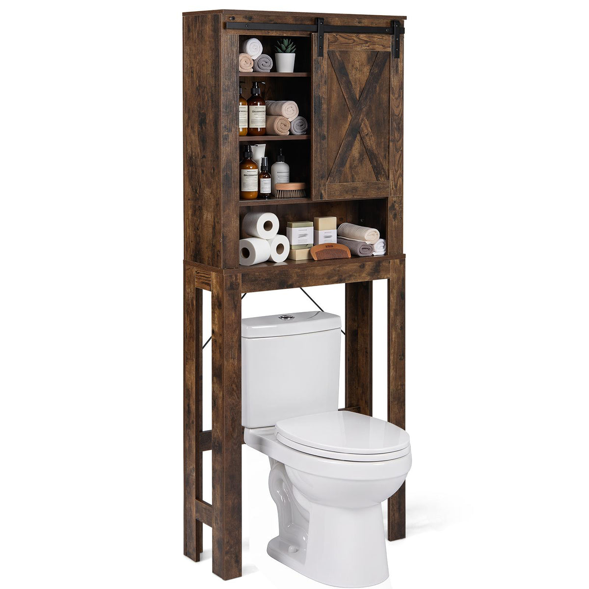 Bathroom Medicine Cabinet with Mirror, Wall Mounted Hanging Storage Organizer with Adjustable Shelf