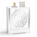 Shoe Storage Cabinet, 4-Tier Mirrored Shoe Cabinet with Doors and Bottom Drawer
