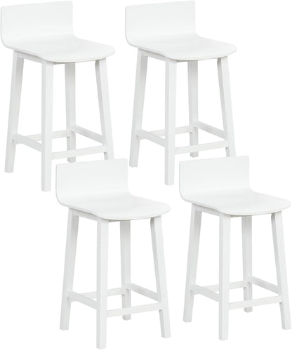 Goflame 2 or 4 Bar Stools Set with Low Back & Footrest