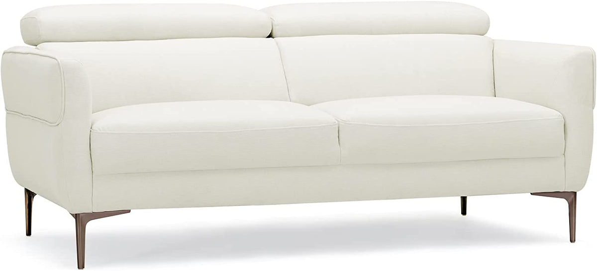 Goflame Couch, Upholstered Loveseat with Lift-up Headrest and Metal Legs