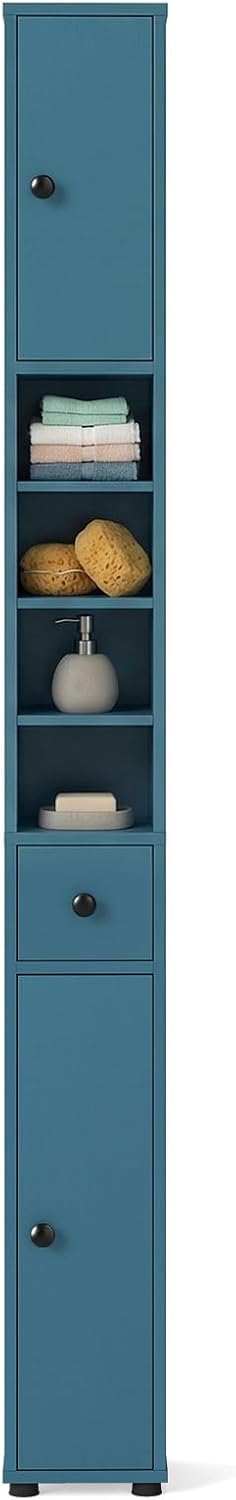 Goflame Slim Bathroom Storage Cabinet - 71" Tall Narrow Floor Cabinet Cupboard with 2 Doors