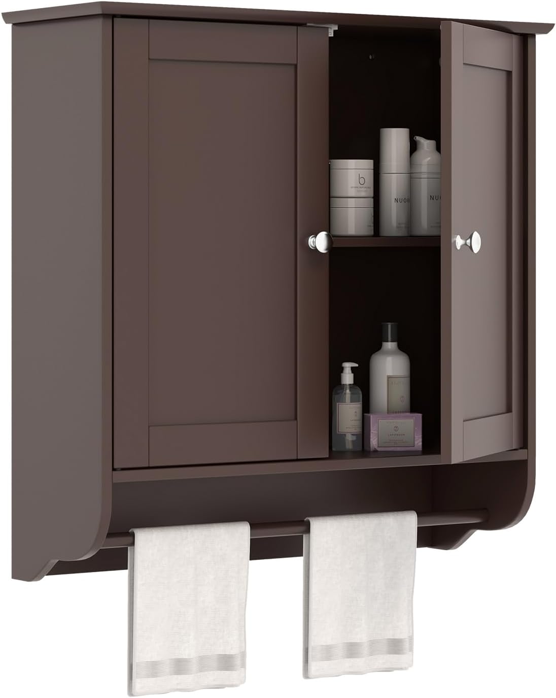 Bathroom Cabinet Wall Mounted - Over The Toilet Medicine Cabinet with Double Doors - Goflame