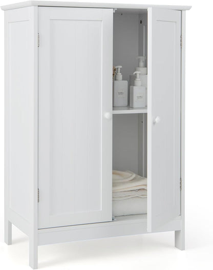 Goflame Storage Cabinet with Doors and Shelves - Freestanding Storage Organizer with Anti-Tipping Device