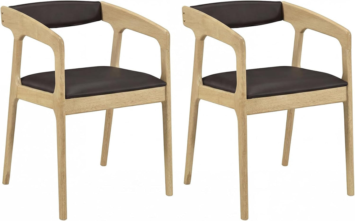 Goflame Modern Accent Chair - PU Leather Upholstered Armchairs w/Cozy Backrest & Padded Seat Cushion