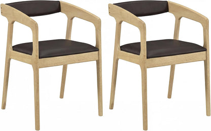 Goflame Modern Accent Chair - PU Leather Upholstered Armchairs w/Cozy Backrest & Padded Seat Cushion