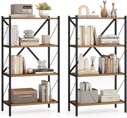 Goflame Modern Bookcase with Heavy-Duty Metal Frame (1/2)