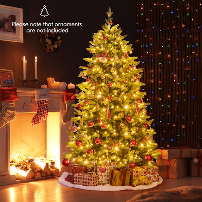 5FT Prelit Artificial Christmas Tree, Hinged Christmas Tree with 250 LED Lights