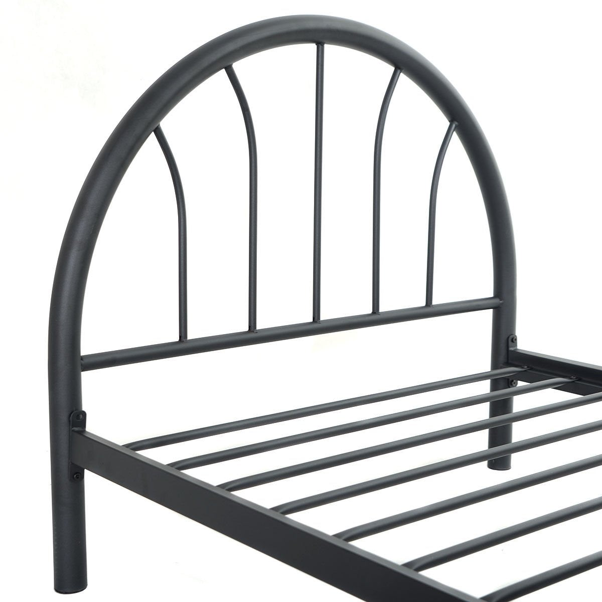 Goflame 83" x 42" x 35" Metal Bed Platform Frame Twin Size Bedroom Home Furniture