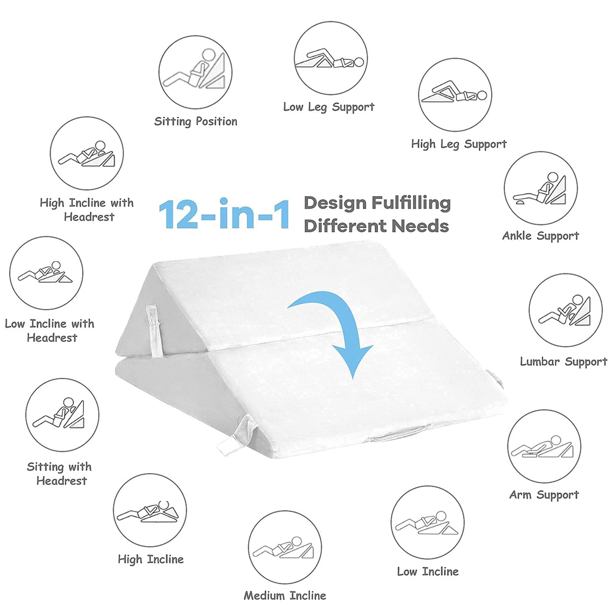 Bed Wedge Pillow - Goflame