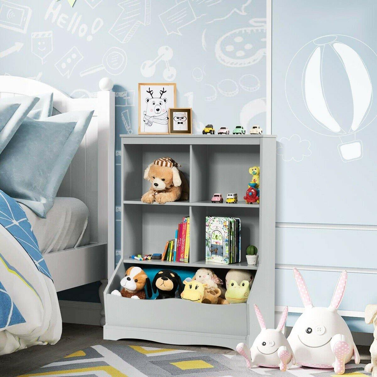 3 Shelf 4 Cube Units, Storage Bins Cubbies for Kids????? Collections - Goflameus