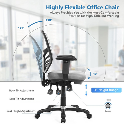 Goflame Seat Tilt Adjustment Office Chair for Working Studying Gaming