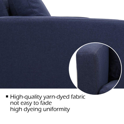 Goflame Modern Upholstered Accent Sofa, Fabric Futon Sofa Bed