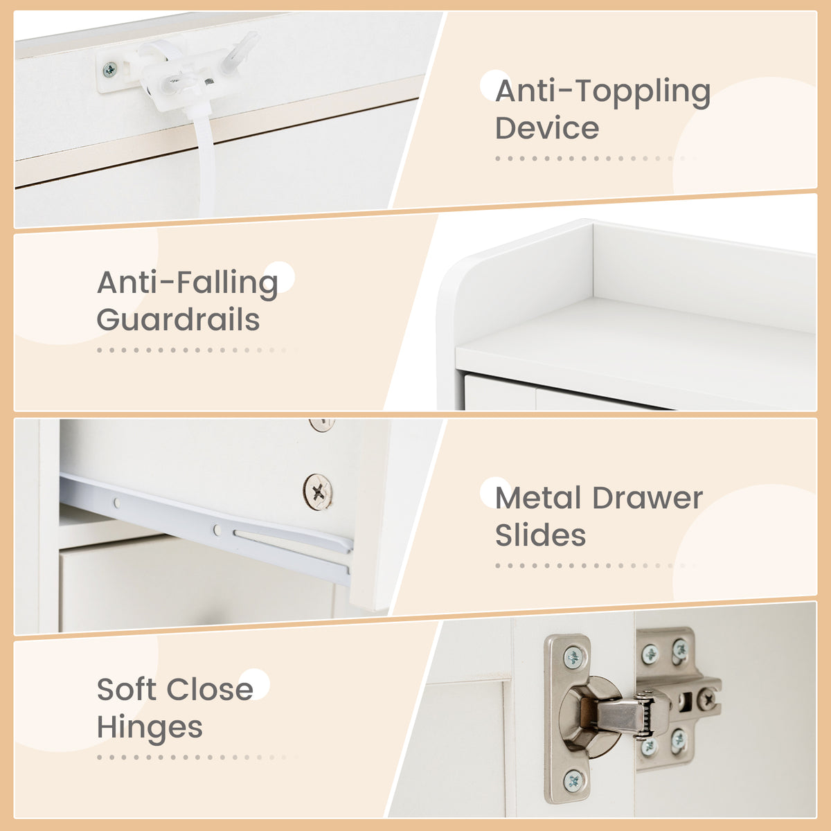 Makeup Vanity Desk with Mirror and Lights, Dressing Table with Charging Station