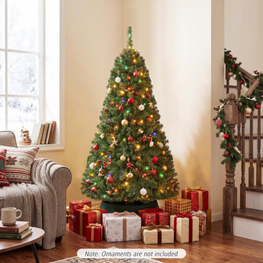 Goflame 5FT Artificial Christmas Tree | Full Xmas Tree w/600 Branch Tips and 2 Lighting Colors