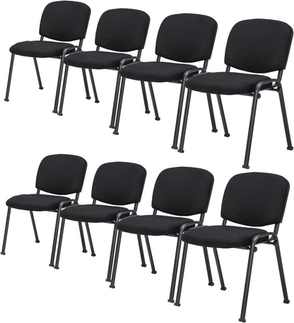 Goflame Stackable Conference Chairs with Metal Frame – Guest Chair Set (2-Pack / 4-Pack / 5-Pack / 6-Pack / 8-Pack / 10-Pack)