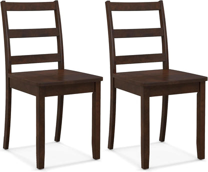 Wood Dining Chairs, Brown- Goflame