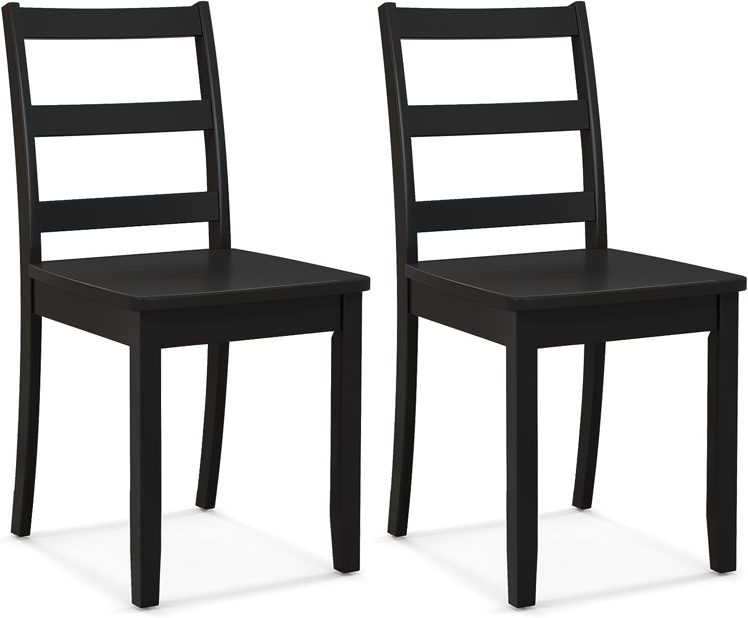 Wood Dining Chairs, Black- Goflame