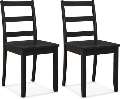 Wood Dining Chairs, Black- Goflame