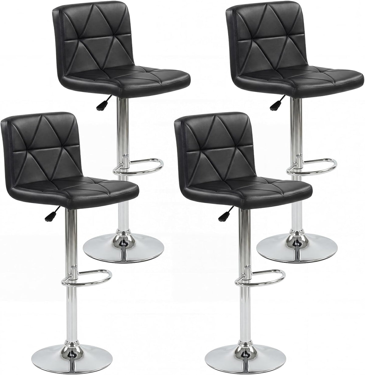 Goflame Modern Faux Leather Upholstered Counter Height Barstools Set of 2/4